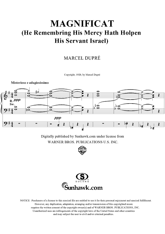 Magnificat: He Rememb'ring His Mercy Hath Holpen His Servant Israel, Op. 18, No. 14
