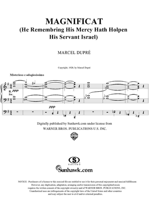 Magnificat: He Rememb'ring His Mercy Hath Holpen His Servant Israel, Op. 18, No. 14
