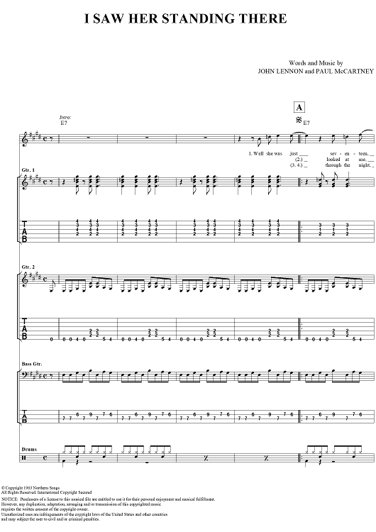 I Saw Her Standing There