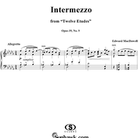 Twelve Etudes, Op. 39, No. 9 Intermezzo