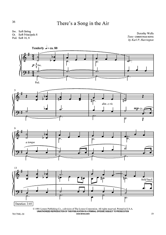 There's a Song in the Air