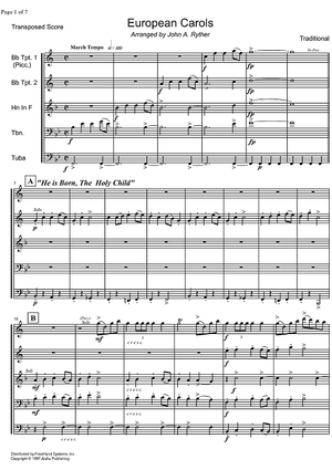 European Carols - Score