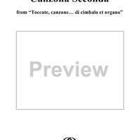Canzona Seconda, No. 14 from "Toccate, canzone ... di cimbalo et organo", Vol. II