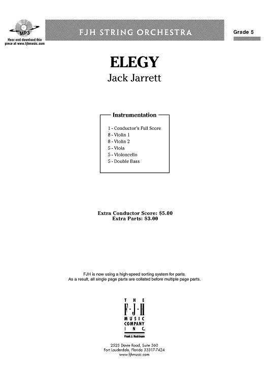 Elegy - Score