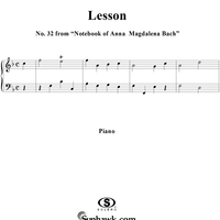 Lesson - No. 32 from "Notebook of Anna Magdalena Bach" (1725)