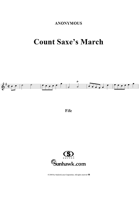 Count Saxe's March