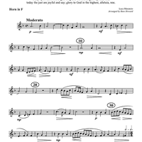 Hodie Christus Natus Est - Horn in F (plus optional part for Trombone)