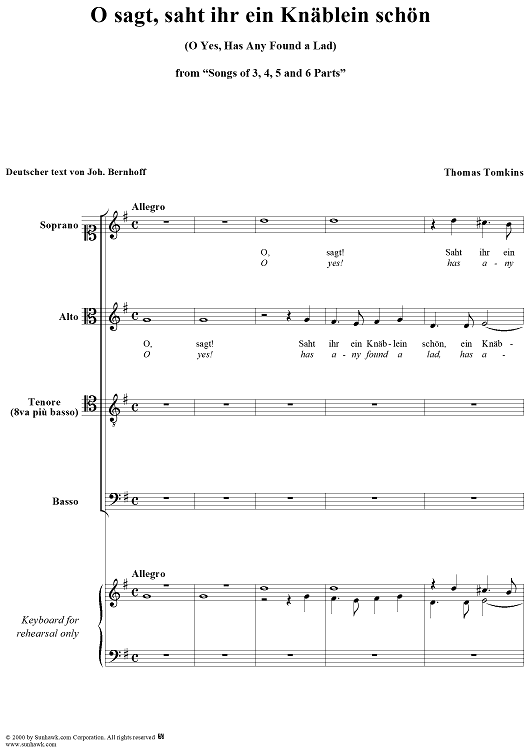 O Yes, Has Any Found a Lad