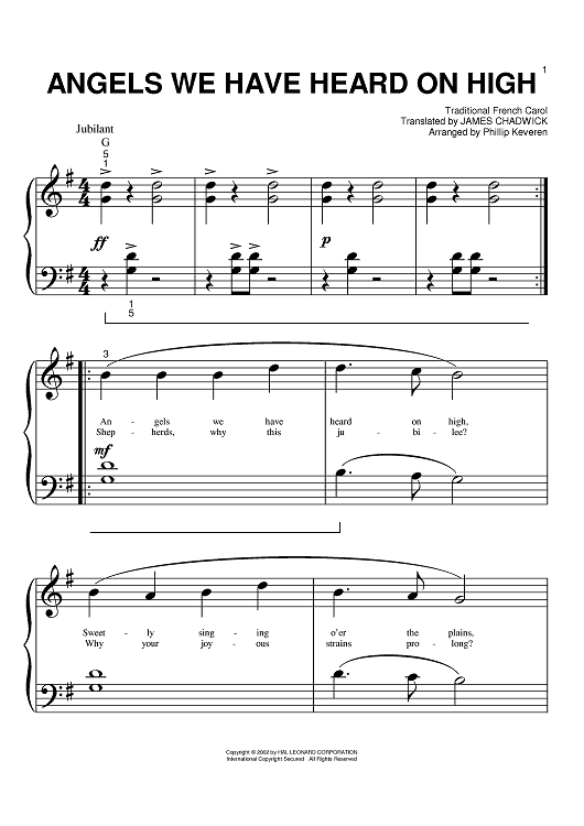 Angels We Have Heard On High