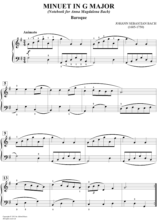 Minuet in G Major (Baroque)