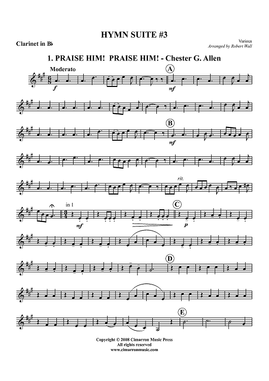 Hymn Suite #3 - Clarinet in B-flat