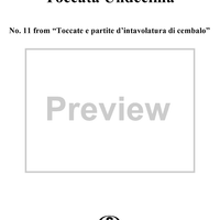 Toccata Undecima - No. 11 from "Toccate e partite d'intavolatura di cembalo" Book 1 (1615)