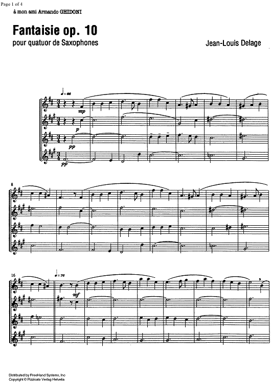 Fantaisie Op.10 - Score