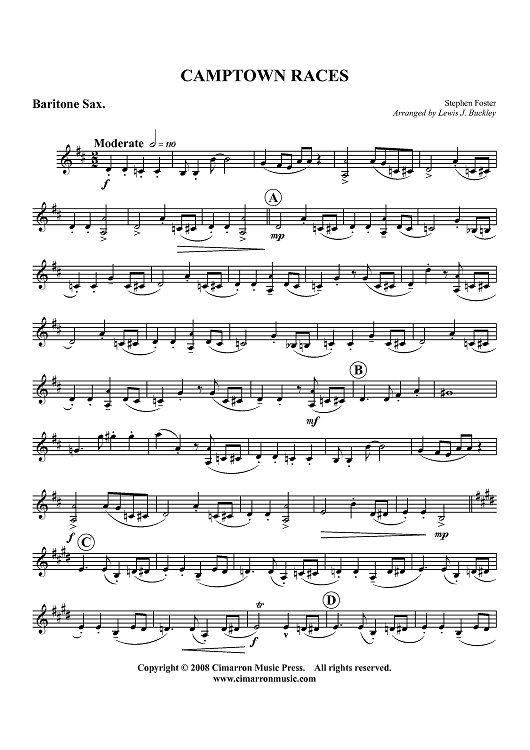 Camptown Races - Baritone Sax