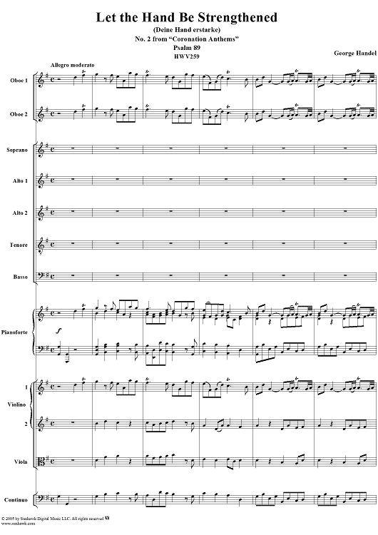 Coronation Anthems, No. 2: "Let the Hand Be Strengthened" (Psalm 89), HWV259