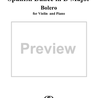 Spanish Dance in D Major, Op. 12, No. 5 - Piano Score