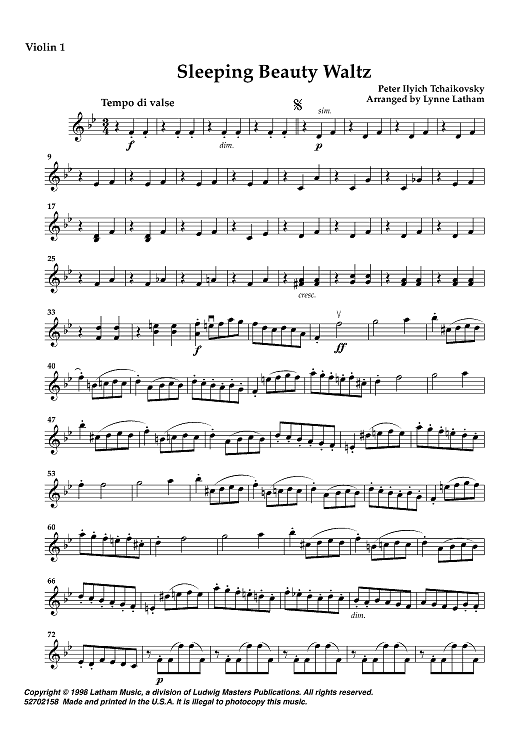 Sleeping Beauty Waltz - Violin 1