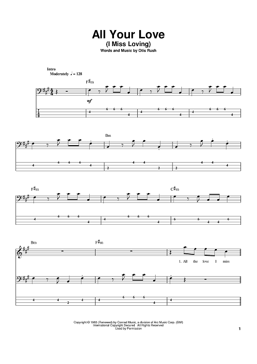 All Your Love (I Miss Loving)
