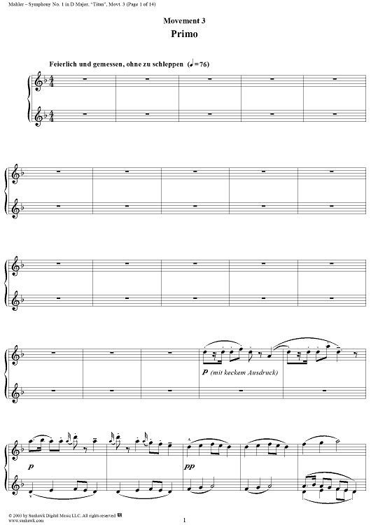 Symphony No. 1 in D Major, "Titan", Movement 3