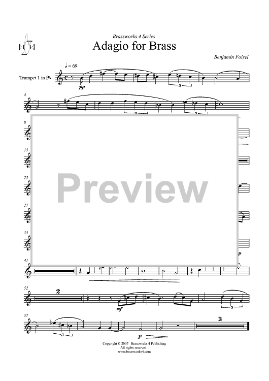 Adagio for Brass - Trumpet 1 in B-flat