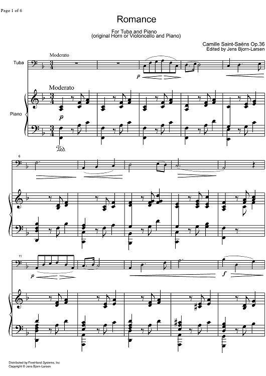 Romance Op.36 - Score