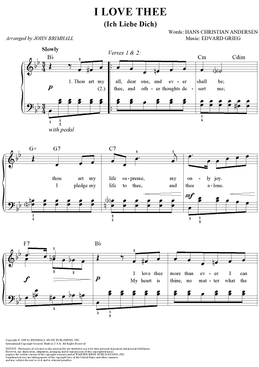 I Love Thee (Ich Liebe Dich)