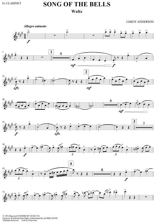 Song of the Bells - Clarinet in E-flat