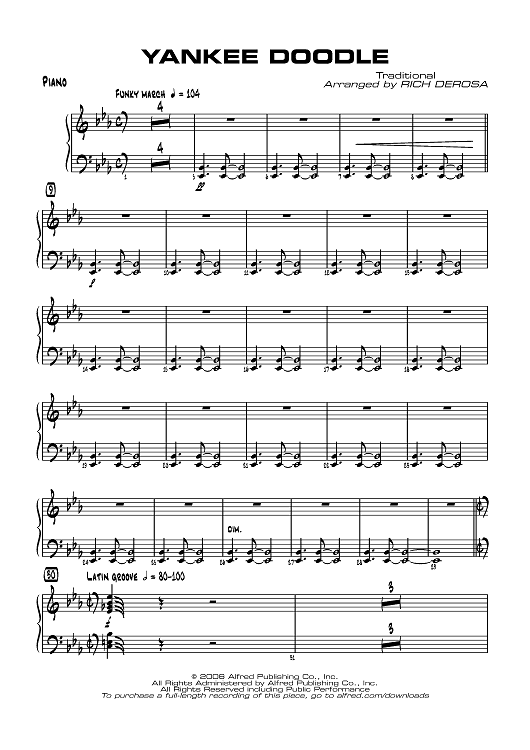 Yankee Doodle - Piano