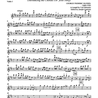 Hallelujah - from "Messiah", HWV 56 (introducing the Chorale "Ein' feste Burg") - Violin 1