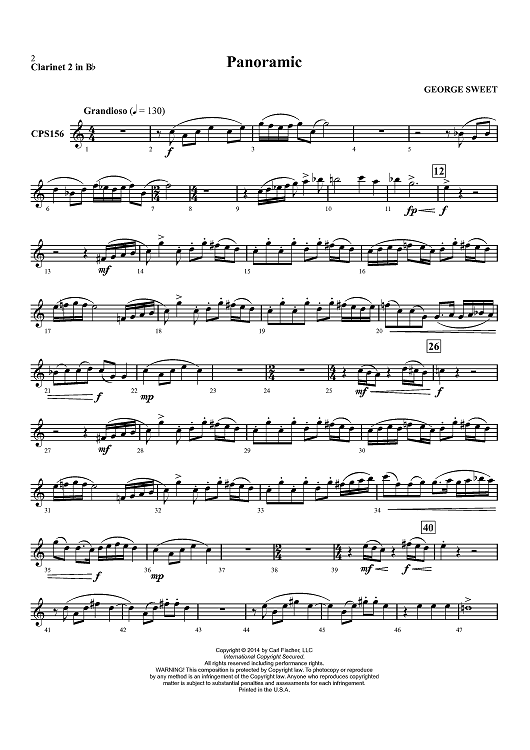 Panoramic - Clarinet 2 in Bb
