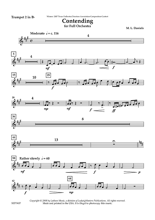 Contending - Trumpet 2 in Bb