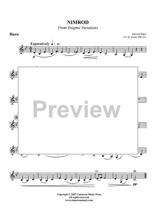 Nimrod from "Enigma Variations" - Horn