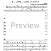 Merry Celli - Four Carols for Cello Quartet or Choir (with optional Bass) - Score