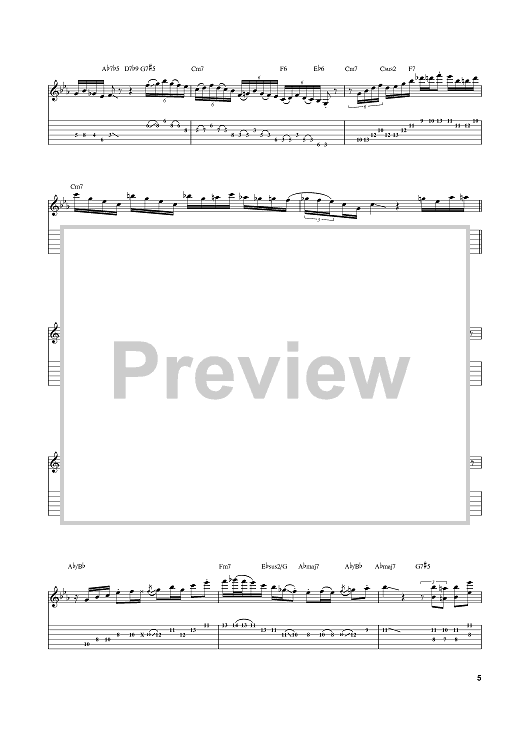 Pocket Change" Sheet Music by Chuck Loeb for Guitar Tab Sheet Music Now