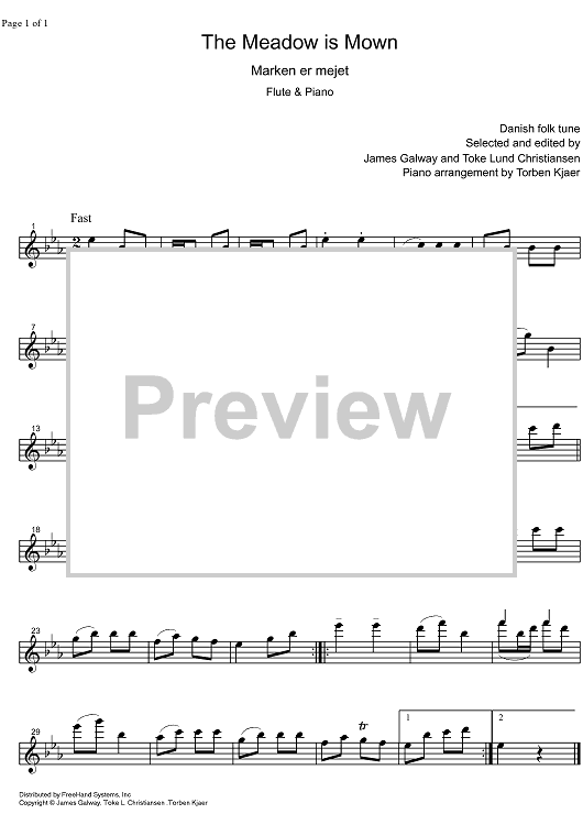 The Meadow is Mown - Flute