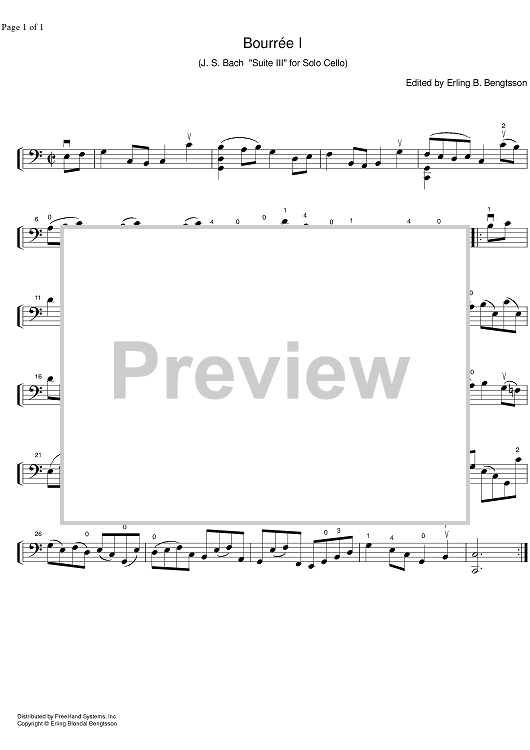 Suite No. 3 C Minor BWV 1009 - Cello