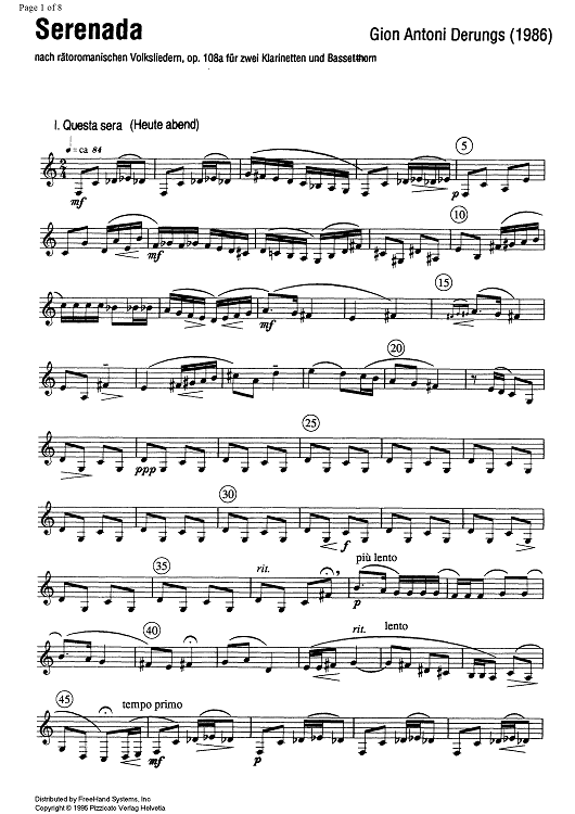 Serenada - Clarinet 3/Basset Horn