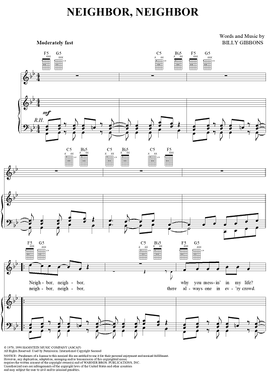 Neighbours Piano Code Neighbor, Neighbor