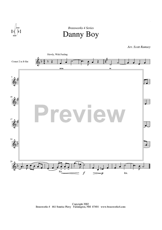Danny Boy - Cornet 2/Trumpet 2