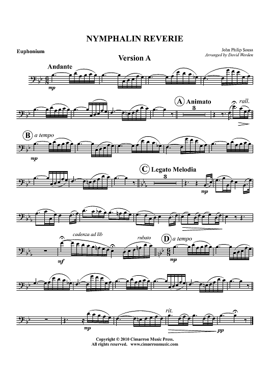 Nymphalian Reverie - Euphonium BC/TC