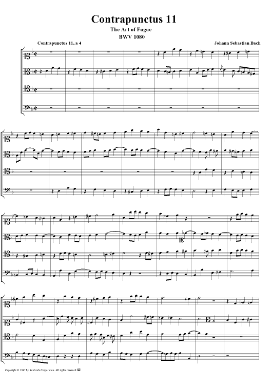 The Art of Fugue: Contrapunctus 11