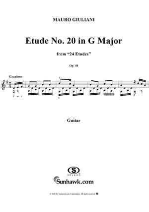 Etude No. 20 in G major - From "24 Etudes"  Op. 48