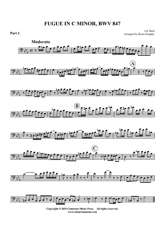 Fugue in c minor, BWV 847 - Part 2