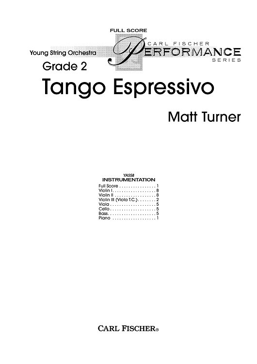 Tango Espressivo - Score