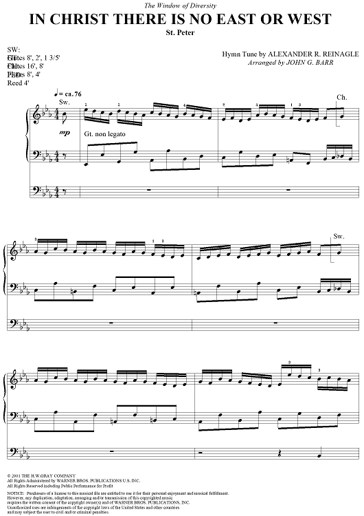 In Christ There Is No East or West