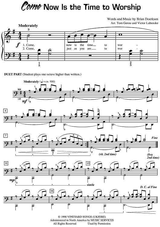 Come Now Is the Time to Worship