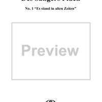 "Es stand in alten Zeiten", No. 1 from "Des Sängers Fluch", Op. 139