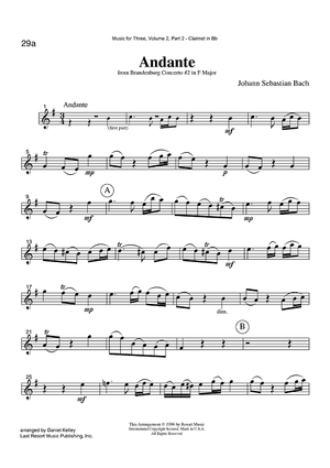 Andante - from Brandenburg Concerto #2 in F Major - Part 2 Clarinet in Bb