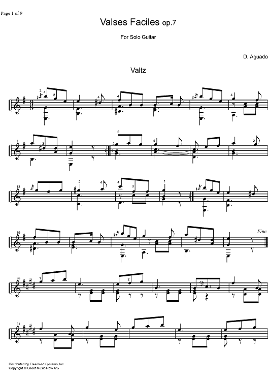 Valses Faciles Op. 7