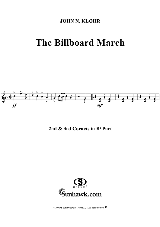 The Billboard March - Cornets 2 & 3